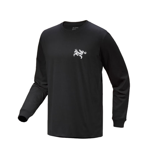 Arc'teryx Kragg SL Cotton Bird Tile LS Tee - Black / Arctic Silk 1