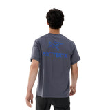 Arc'teryx Kragg SL Cotton Bird Word Shirt S/S Tee - Dk Stratus / Fluidity BACK