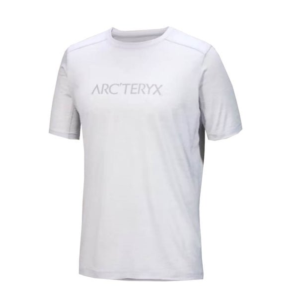 Arc'teryx Ionia Merino Wool Arc'Word Logo Tee - Solitude Heather / Void