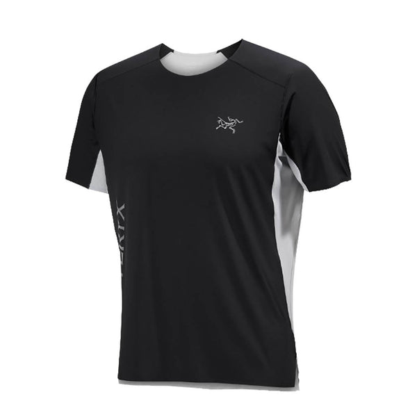 Arc'teryx Norvan Downword Logo S/S Tee - Black / Solitude FRONT