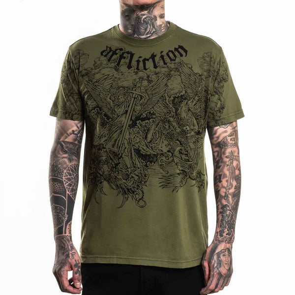 Affliction Angels S/S Tee - Military Green