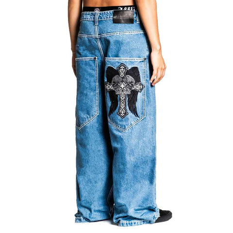 Affliction Extra Wide Seeker Pant - Blue