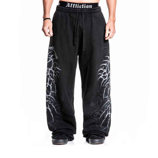 Affliction Skeleton Sweatpant - Black