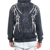 Affliction Skeleton P/O Hoodie - Black Lava back