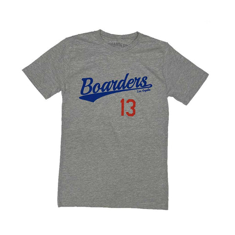 Boarders Script 13 S/S Tee - Heather Grey