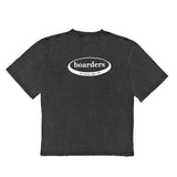 Boarders Oval Washed S/S Tee - Washed Black Back