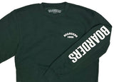 Boarders Bold Arch Crewneck - Forest Green Logo