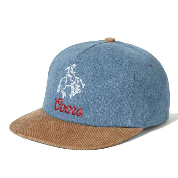 Brixton x Coors Colt HP Snapback - Washed Denim/Sand