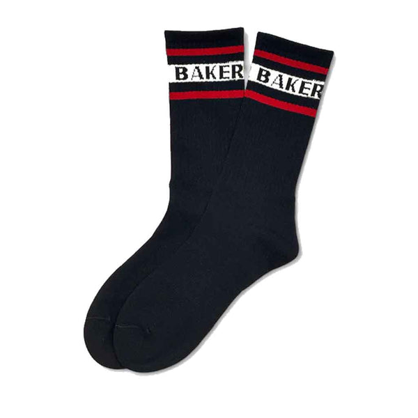 Baker White Stripe Socks - Black