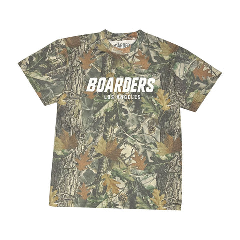 Boarders Bold Solid Logo Heavy Duty S/S Tee - Tree Camo/White