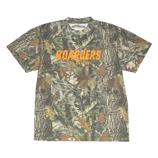 Boarders Bold Solid Logo Heavy Duty S/S Tee - Tree Camo/Orange