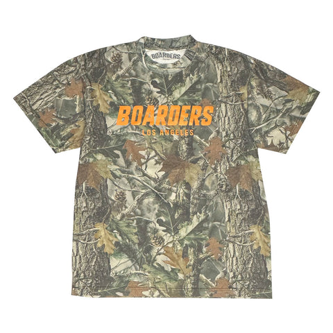 Boarders Bold Solid Logo Heavy Duty S/S Tee - Tree Camo/Orange