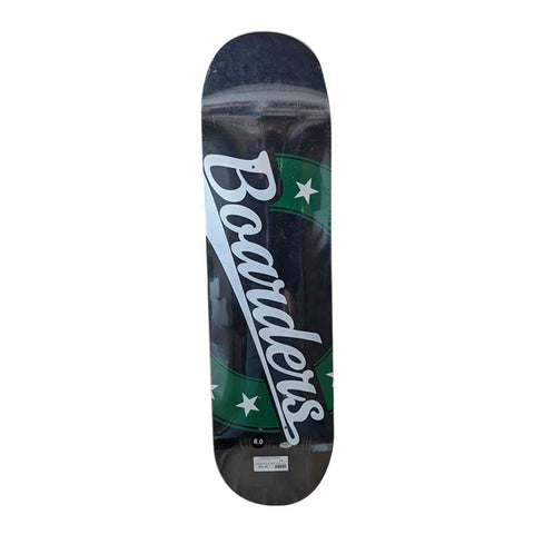 Boarders Crest XL Skateboard Deck - Black/White/Green