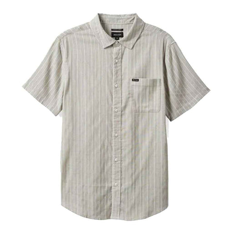 Brixton Charter Stripe S/S Woven -  Off White/Cinder Grey