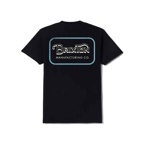 Brixton Grade S/S Tee - Black/Off White/Retro Blue