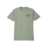 Brixton Grade S/S Tee - Desert Green/Dark Navy/Amber Terrain Front