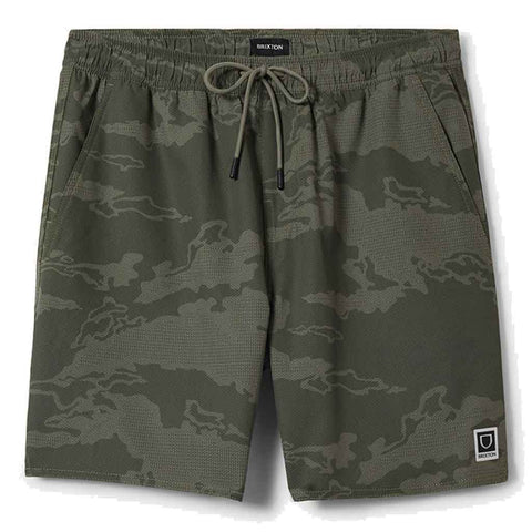 Brixton Journey Active Short - Olive Tiger Camo