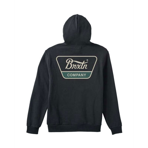 Brixton Linwood Hoodie - Black/Mallard Green/Whitecap