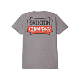 Brixton Pillar S/S Tee - Heather Grey