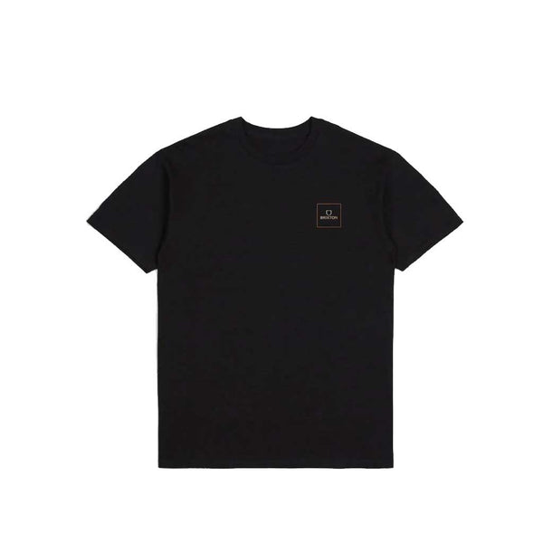Brixton Alpha Square S/S T-shirt - Black/Straw/Paradise Orange