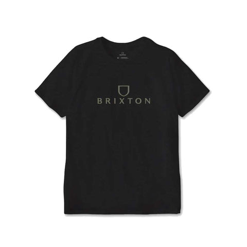 Brixton Alpha Thread S/S T-shirt - Black/Olive Surplus