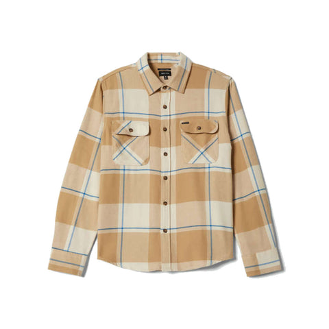 Brixton Bowery L/S Flannel - Whitecap/Sand/Cyber Blue
