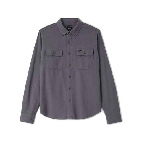 Brixton Bowery Light Weight Ultra Flannel - Future Grey