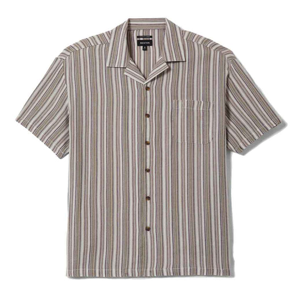Brixton Bunker Twisted Stripe S/S Woven - Robust Red