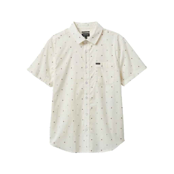 Brixton Charter Print S/S Woven - Off White Pyramid