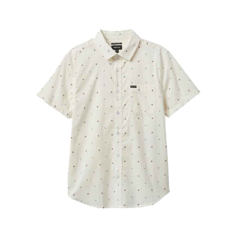 Brixton Charter Print S/S Woven - Off White Pyramid