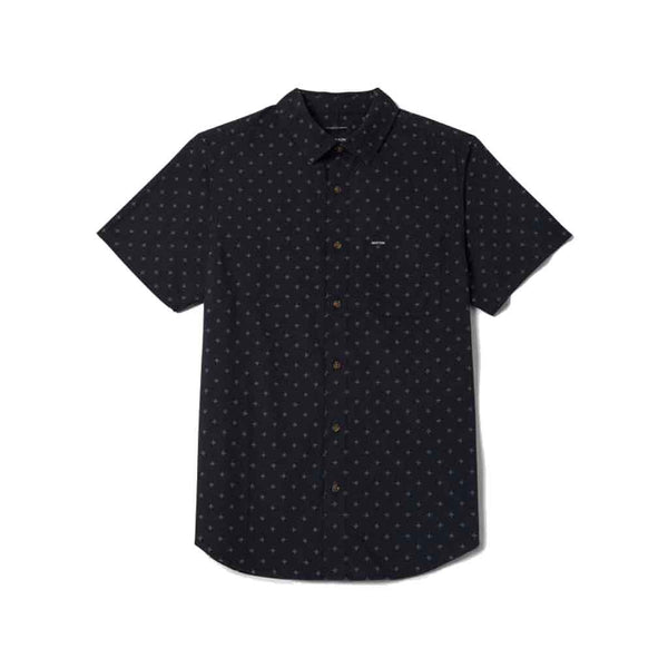 Brixton Charter Print S/S Woven - Future Grey Diamond Tile