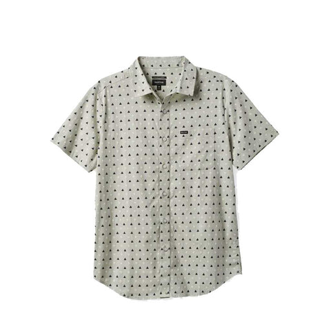 Brixton Charter Print S/S Woven - Mineral Grey