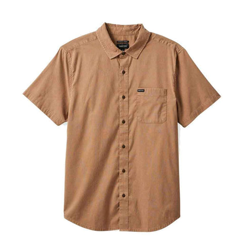 Brixton Charter Sol Wash S/S Woven - Burro Brown Sol Wash