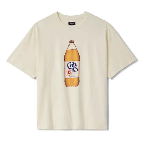 Brixton x Colt 45 Forty Oz S/ Oversized Tee - Natural