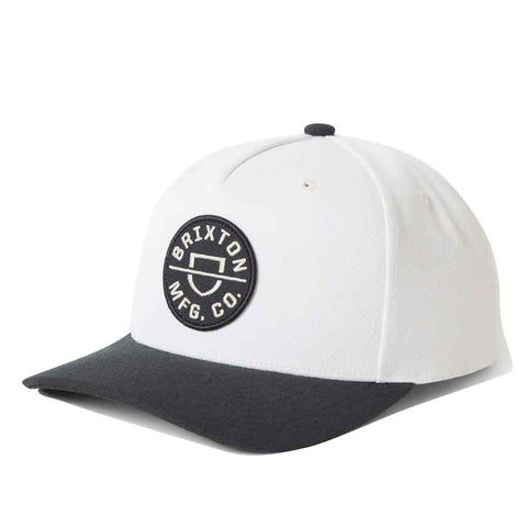 Brixton Crest C MP Snapback - Black/Off White