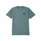 Brixton Crest II S/S Tee - Ocean Breeze/Black/Rust Front