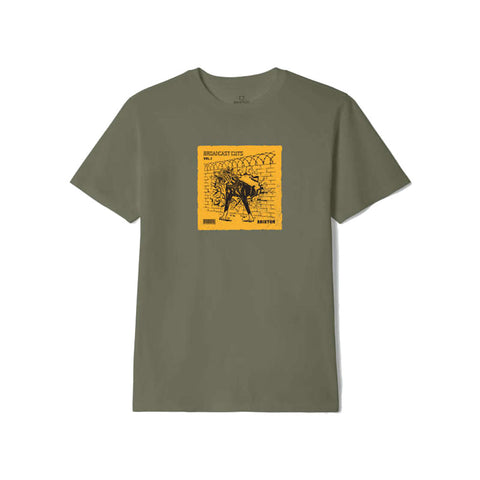 Brixton Cuts HW Relaxed Tee - Olive Surplus Classic Wash