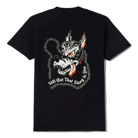 Brixton Dawgs S/S Standard Tee - Black Worn Wash