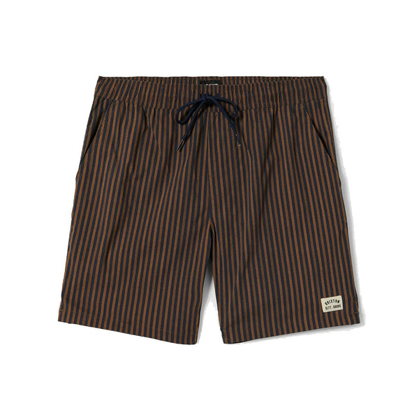 Brixton Everyday Stretch Hybrid Short - Wash Navy/Brown