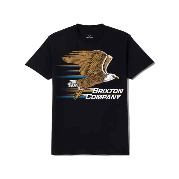 Brixton Free S/S Tee - Black Worn Wash