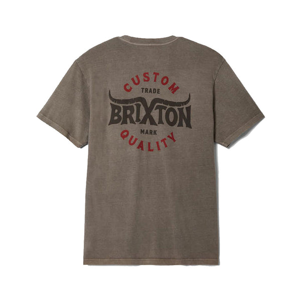 Brixton Gibson S/S Tee - Cinder Warn Wash
