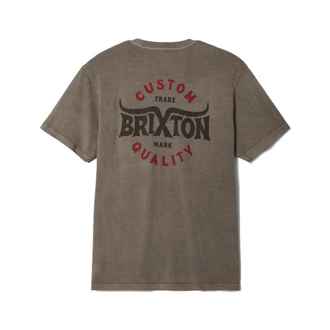 Brixton Gibson S/S Tee - Cinder Warn Wash
