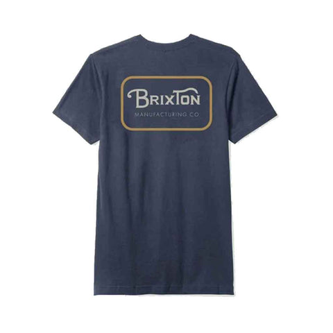 Brixton Grade S/S Standard T-shirt - Washed Navy/Beige/Washed Copper