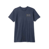 Brixton Grade S/S Standard T-shirt - Washed Navy/Beige/Washed Copper2