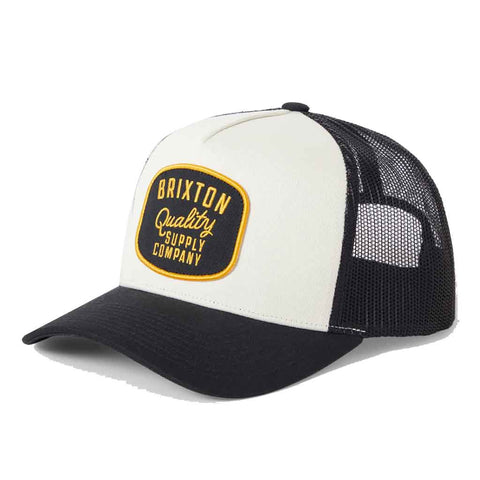 Brixton Hubal C No MP Trucker Hat - Black/Off White/Black