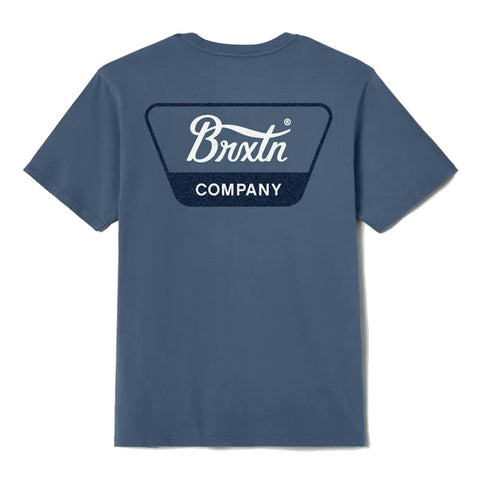 Brixton Linwood S/S STD Tee - Harbor Blue/Cool Grey/Washed Copper