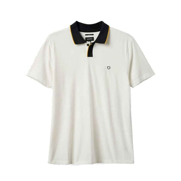 Brixton Mod Flex S/S Polo Knit - Off White/Black