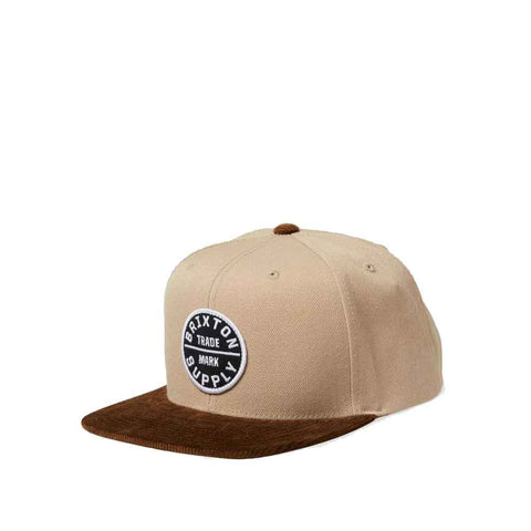 Brixton Oath III Snapback - Khaki/Sepia Front