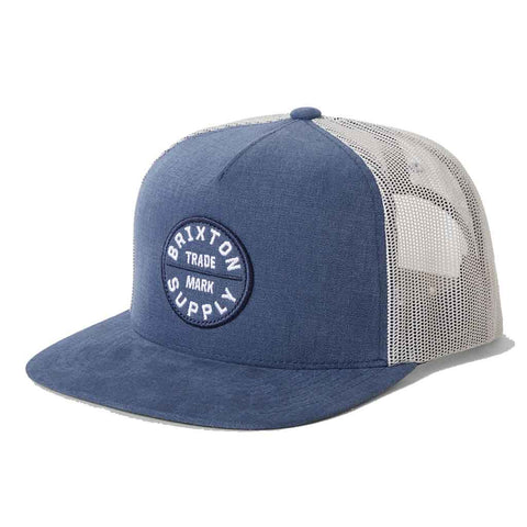 Brixton Oath MP Trucker Hat  - Blue Chambray/White