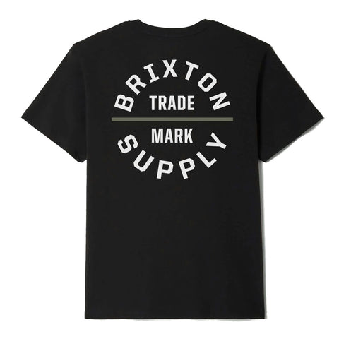 Brixton Oath V S/S Tee -  Black/Olive Surplus/White